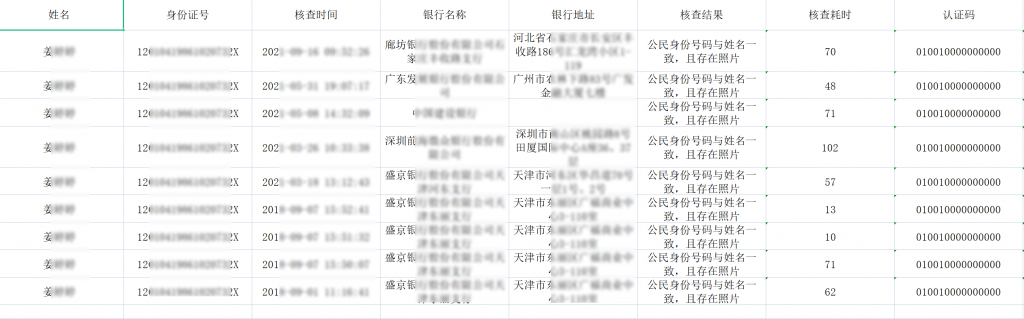 住宿登记信息查询